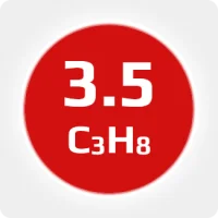 Пропан (C3H8) 3.5 (99,95%) в баллоне 5л (2кг) соединение W21,8х1-14'' (DIN1) (с баллоном)