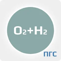 ПГС ГСО 1 разряд кислород (О2) 0,95 %  в водороде (Н2) в баллоне стальном 10 л. вентиль латунь