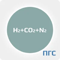 ПГС ГСО 1 разряд Водород (Н2) 10%+ Диоксид углерода (СО2) 10 % + азот (N2) (ост.) в баллоне 40 л.