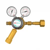 Редуктор газовый баллонный латунный   CTMH Кислород/Инертные газы, 300/ 40 бар, 250м3/ч, G3/4-3/8 FPT (для  лазерной резки)
