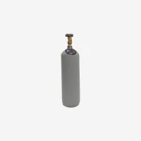 Газовый баллон 2 л для аргона и газовых смесей стальной бесшовный 150 с латунным вентилем (новый) ТР ТС 032 серый соединение DIN6 (W21,8x1/14'') / Cylinder 2 liters 150 bar grey color DIN6 (W21,8x1/14'')