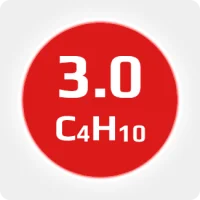 Бутан (C4H10) 3.0 (99,9%) в баллоне 2л (1 кг) соединениеW21,8х1-14'' (DIN1)