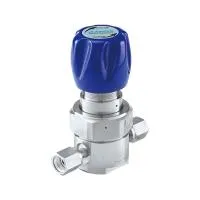 Регулятор AMFLO UHP AU21 Материал: Код ZHP (Body,Gland-SUS316L, Poppet, Nozzle, Diaphragm - Hastelloy® C-22, Seat: PCTFE) ; Поверхность 0.25 um; 3х портовый, CV-0.09