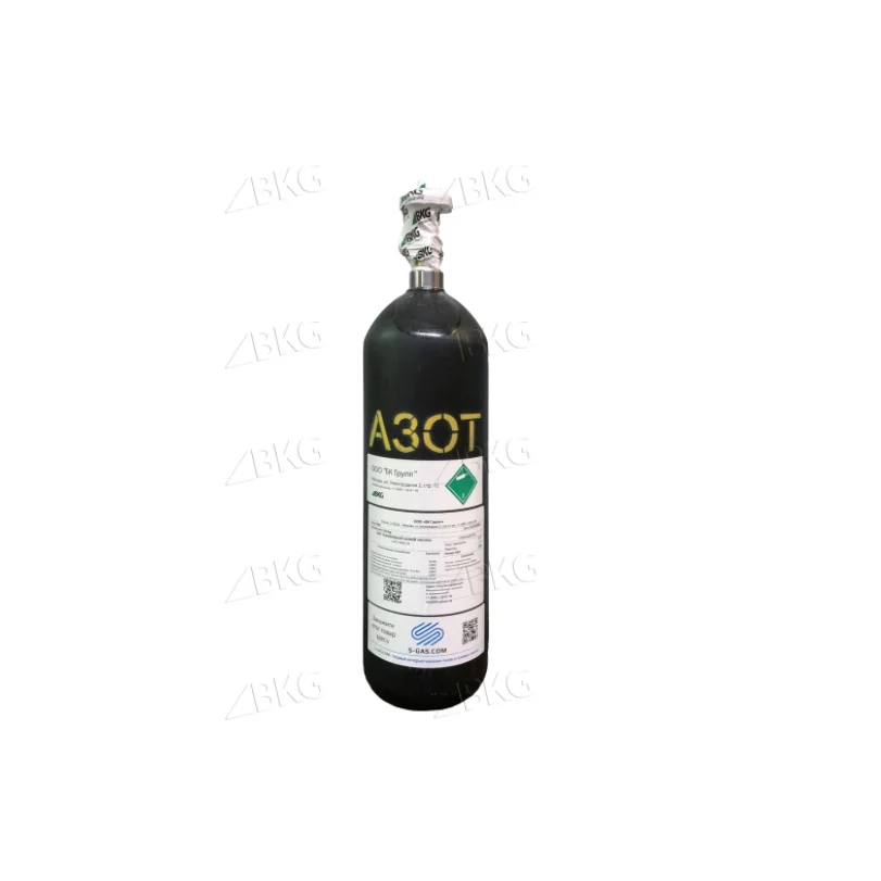 Азот (N2) ОСЧ 5.0 (99,999%) в баллоне 4-5л 150 бар, соединение G 3-4 (DIN 9)