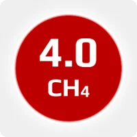 Метан  (CH4) 4.0 (99,99 %) в баллоне 50л. 150 бар, соединением W21,8x1/14'' LH (DIN 1)